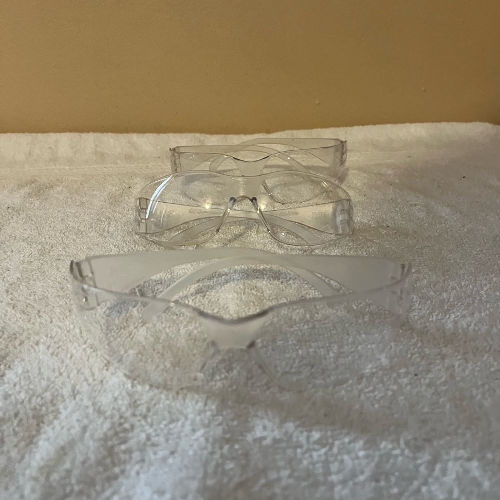 3M 3 Pc Bundle Clear  Protective Eyewear Glasses Set